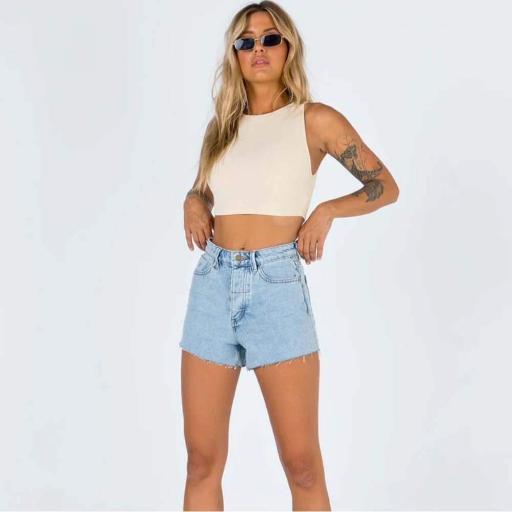 Princess Polly Laila Crop Top in Beige